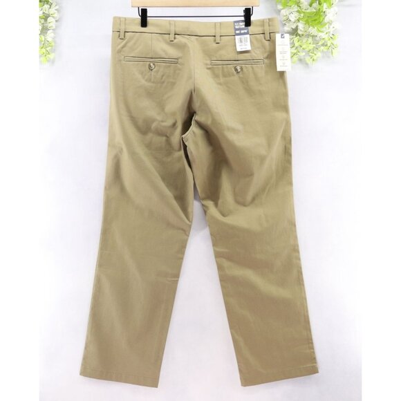 Dockers Men's Flex Comfort Waist Band Flat Front Straight Leg Khaki 36X30 New - Picture 2 of 8